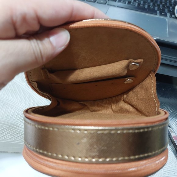 Miamica Circle Leather MY JEWELRY BOX Organizer Practical On the Go - Picture 7 of 11